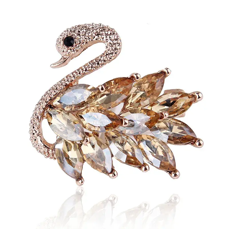 Magnifique Hearts - Wholesale Brooch - Elegant Crystal Swan Brooch – Sparkling Rhinestones3