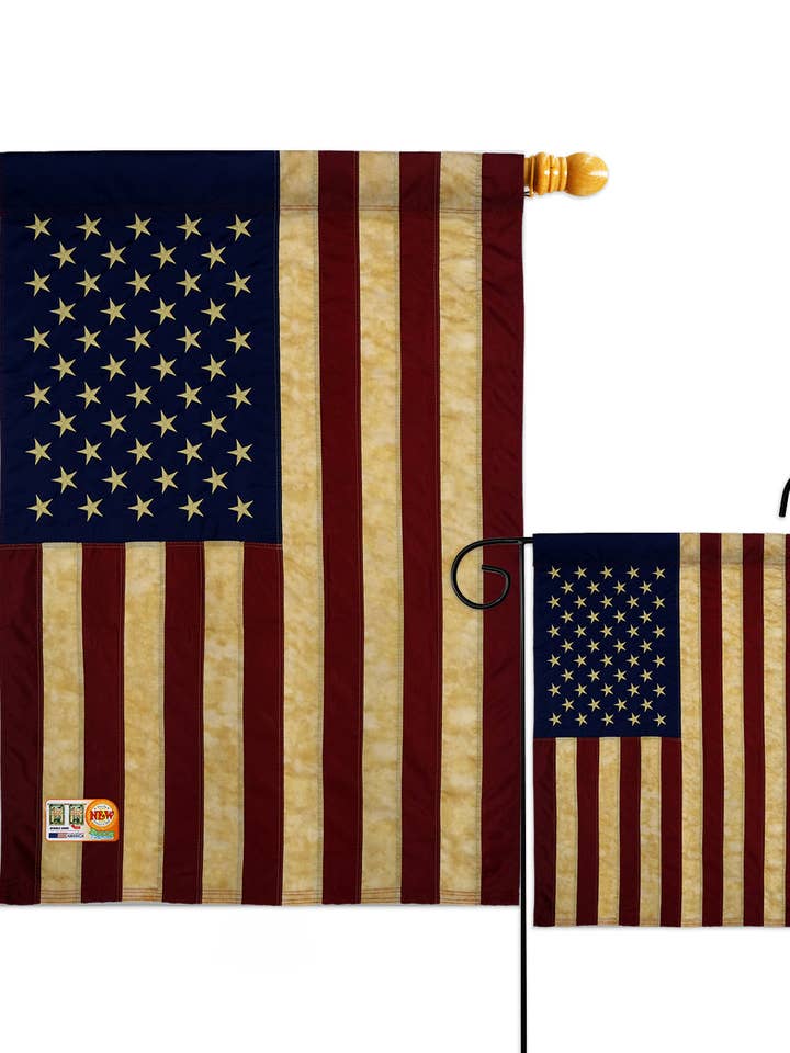 Flag USA Vintage Old Glory Day Garden House 2-Sided Home for wholesale by Two Group Flag Co