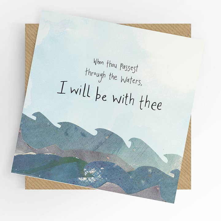 Under the Willow Tree – wholesale Sympathy card – Scripture verse Sympathy Card, I will be with thee
