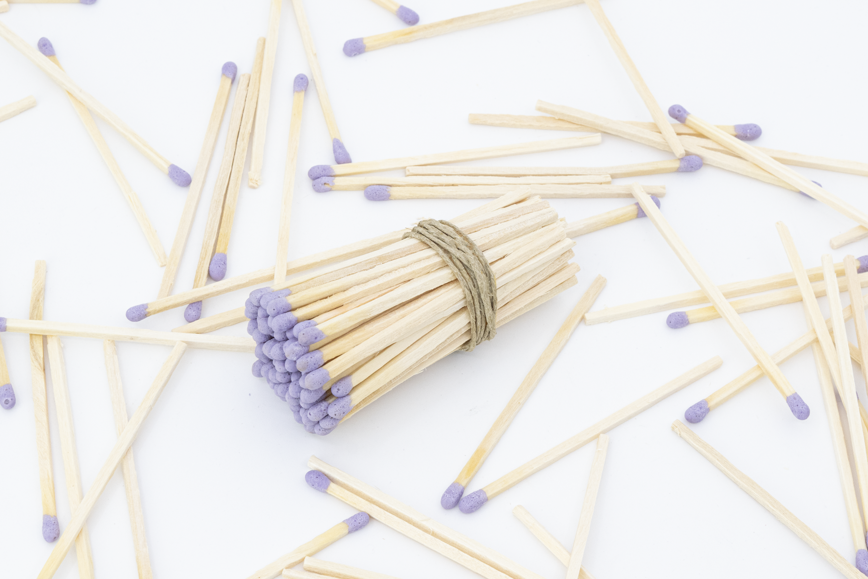 Chandler Studio - Venta al por mayor Cerillas - Cerillas con punta morada de 3 pulgadas, fósforos, a granel, sueltos, 100 unidades1