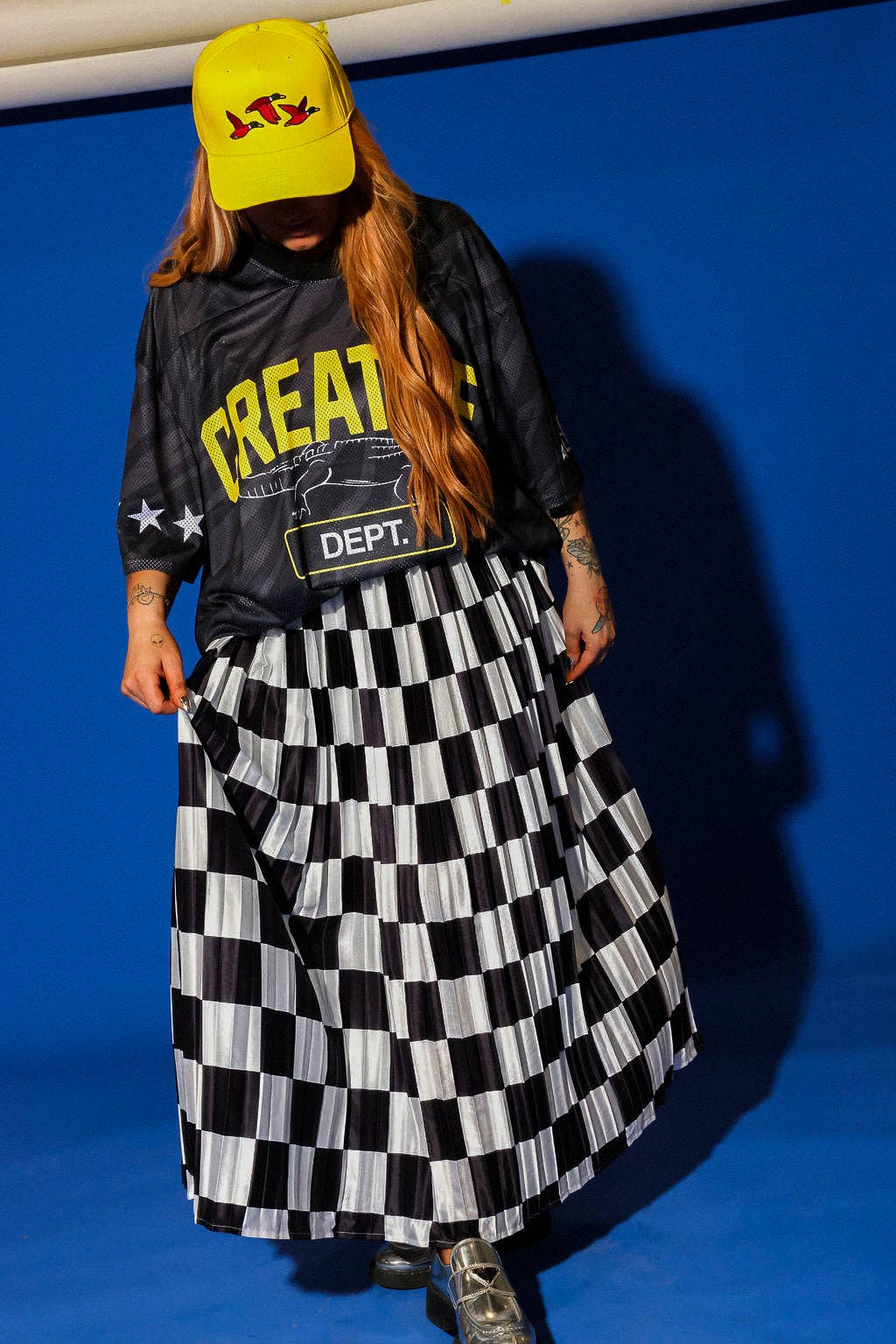 Burnt Toast - Wholesale Skirt - Women's - Victory Lap Checkered Maxi Pleated Skirt3