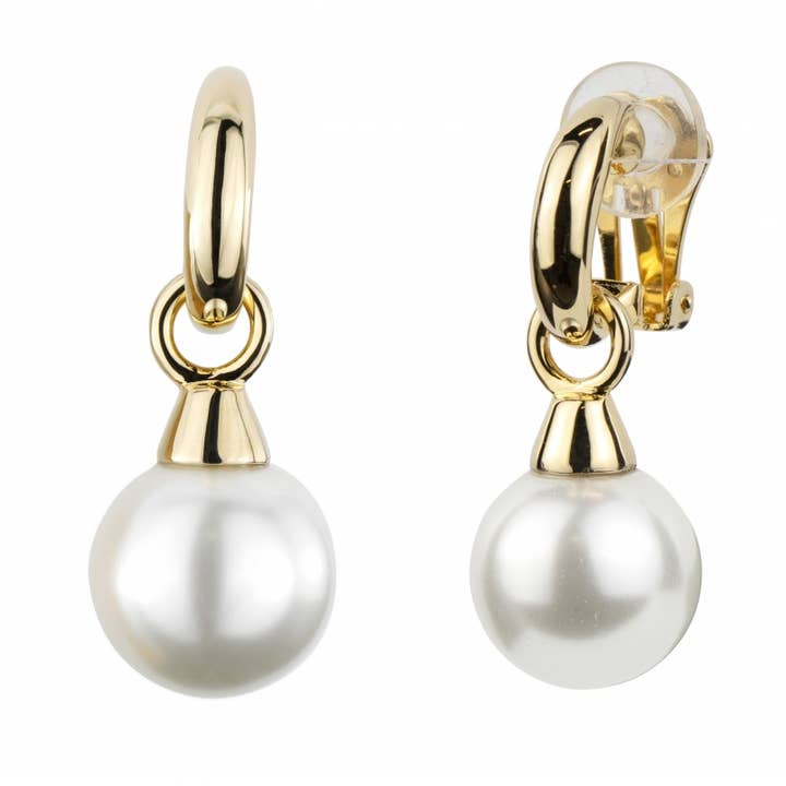 Traveller Boucles d'oreilles clip pendants - doré - 14mm per pour la vente par Hollander Jewels B.V.