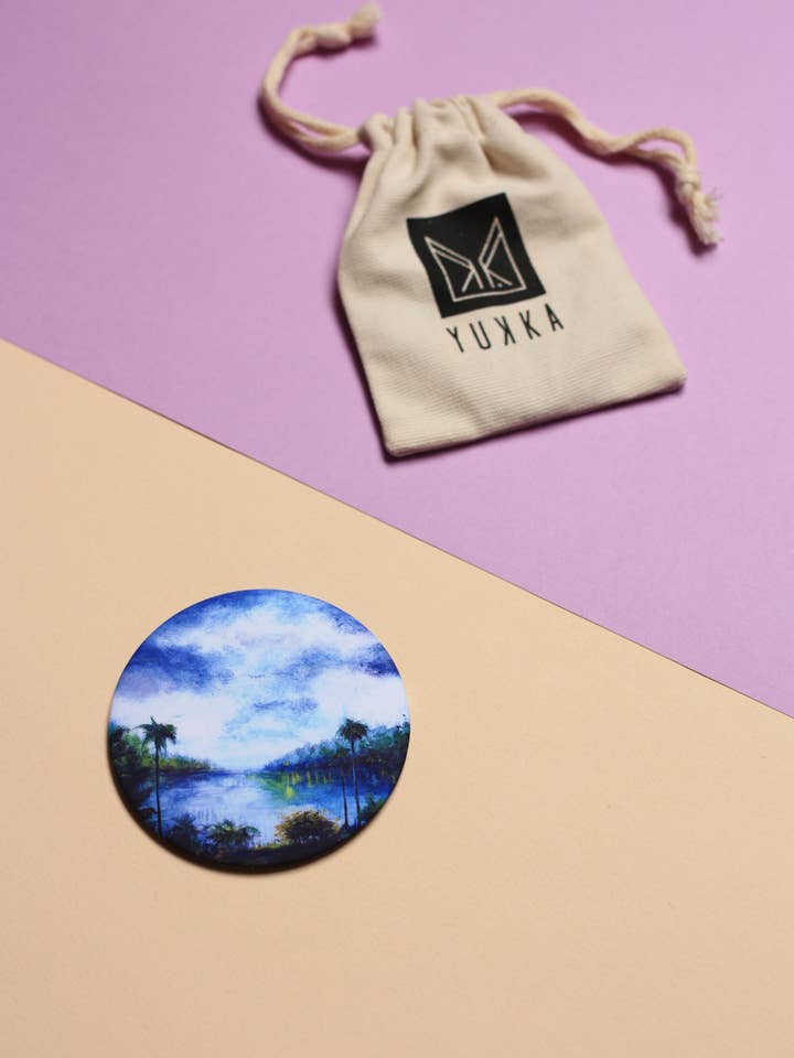 Miroir de poche Illusion Lilas pour la vente par Yukka