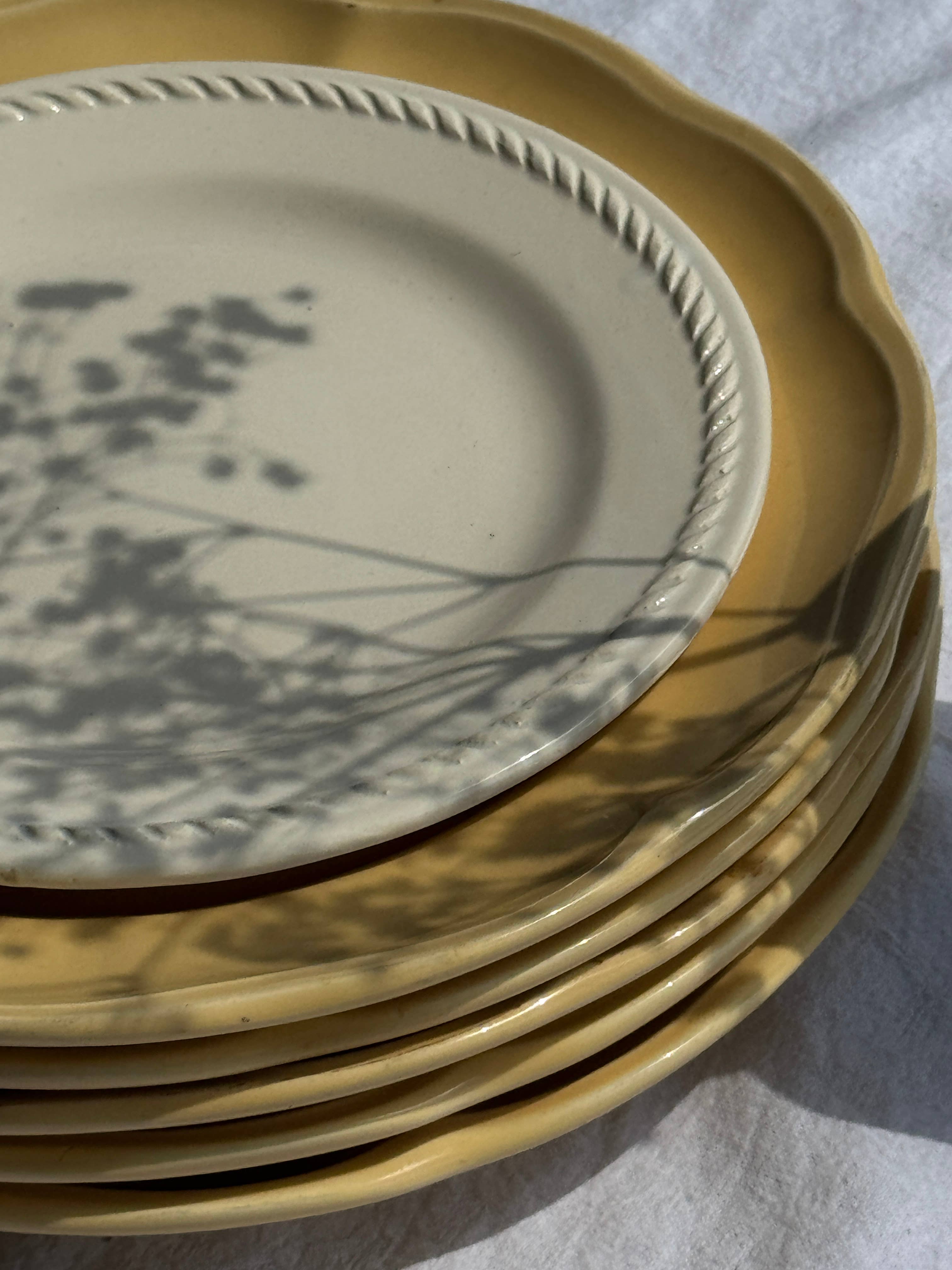 Office Objets - Wholesale Dinner Plate - Set of 4 small vintage white dessert plates D212