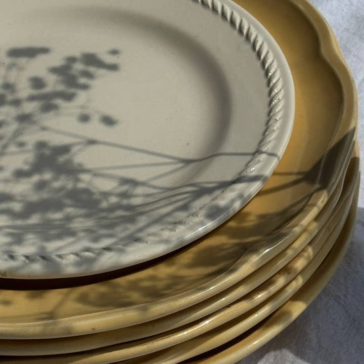 Office Objets - Wholesale Dinner Plate - Set of 4 small vintage white dessert plates D212