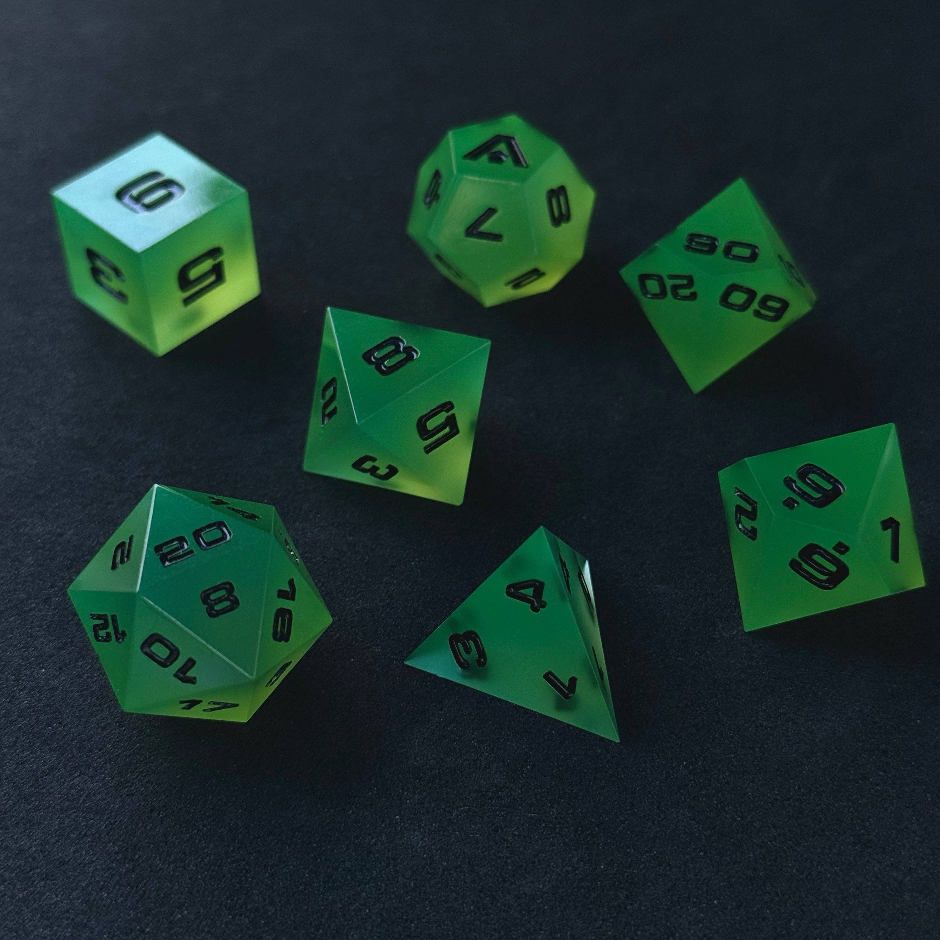 Aether Objects - Wholesale Dice - Solar Flux 7-Piece Resin Dice Set4