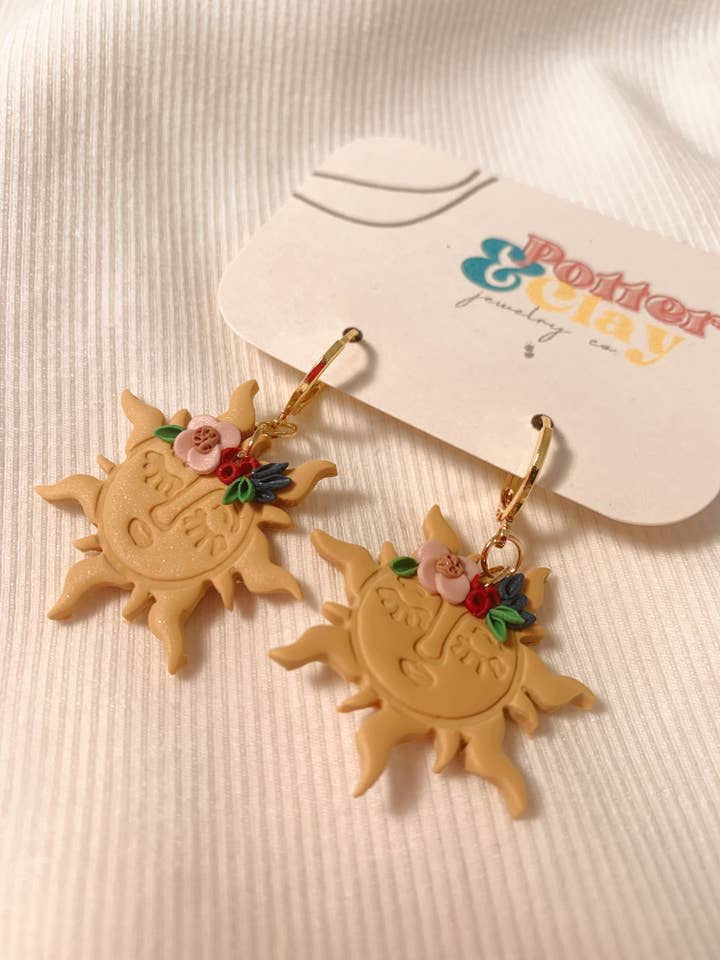 Sunny Floral Earrings for wholesale by Potter & Clay Jewelry Co.