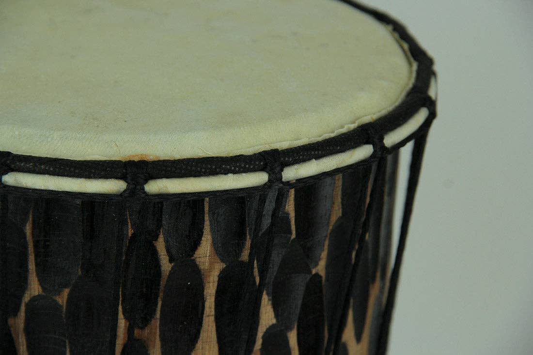 Things2Die4 - Wholesale Musical Instrument - Hand Carved Elephant Djembe Drum – 15 Inches Tall2