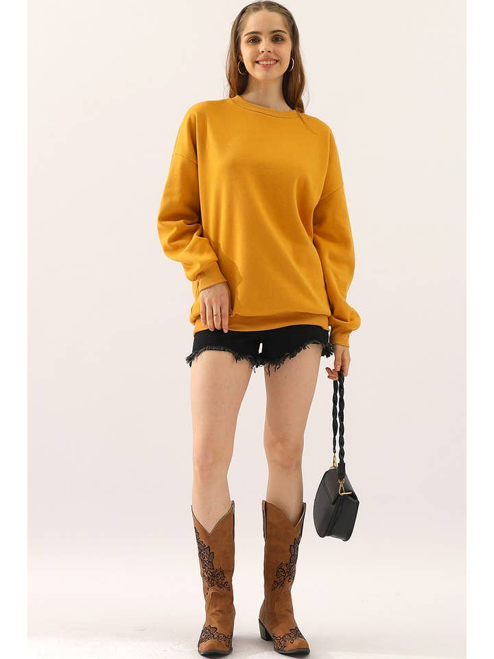 NINEXIS - Wholesale Sweatshirt - Women's - CWTTL902_CREW NECK LONG SLEEVE PULLOVER SWEATSHIRT TOPS13