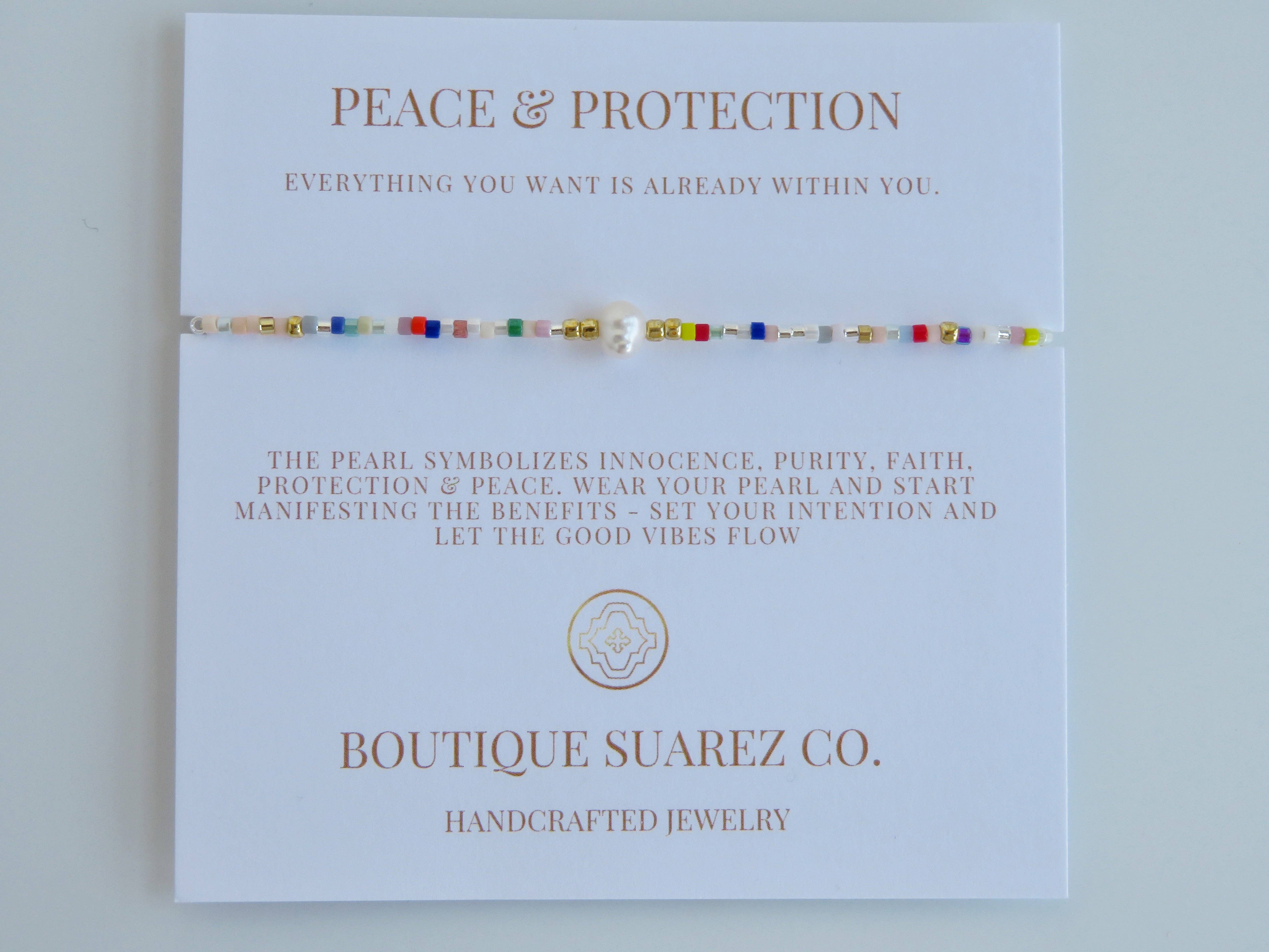 Boutique Suarez Co. - Wholesale Beaded Bracelet - Manifest Peace - Pearl Bracelet68