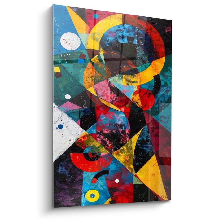 Tableau formes géométriques colorées - Symphonie abstraite - édition géométrique abstrait pour la vente par Walensky