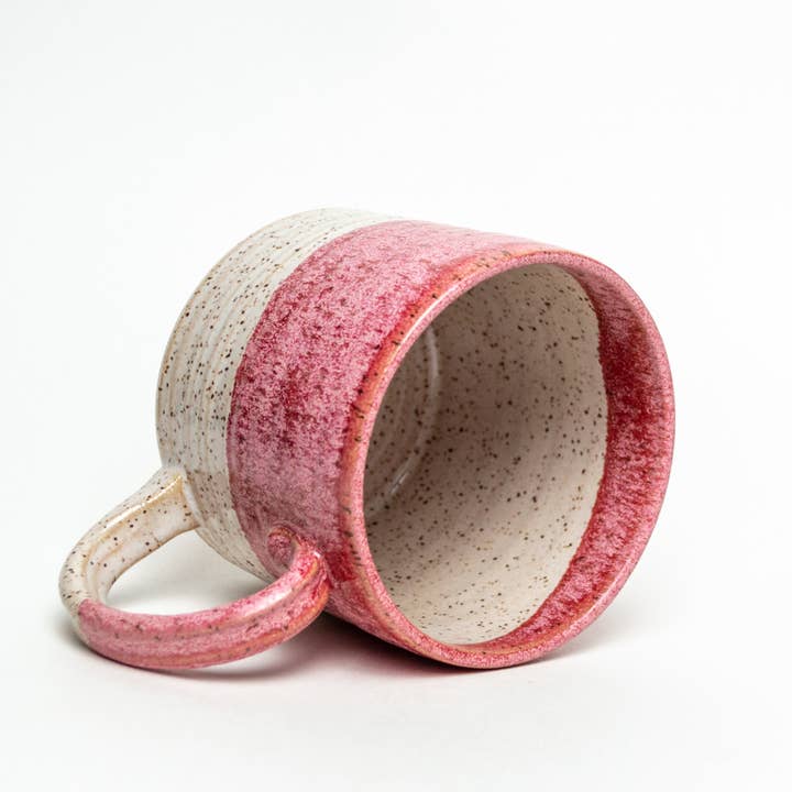 White Squirrel Clayworks - Wholesale Coffee Mug - Frosted Cherry Hand-thrown, in Ohio, Stoneware 12-14 oz Mug2