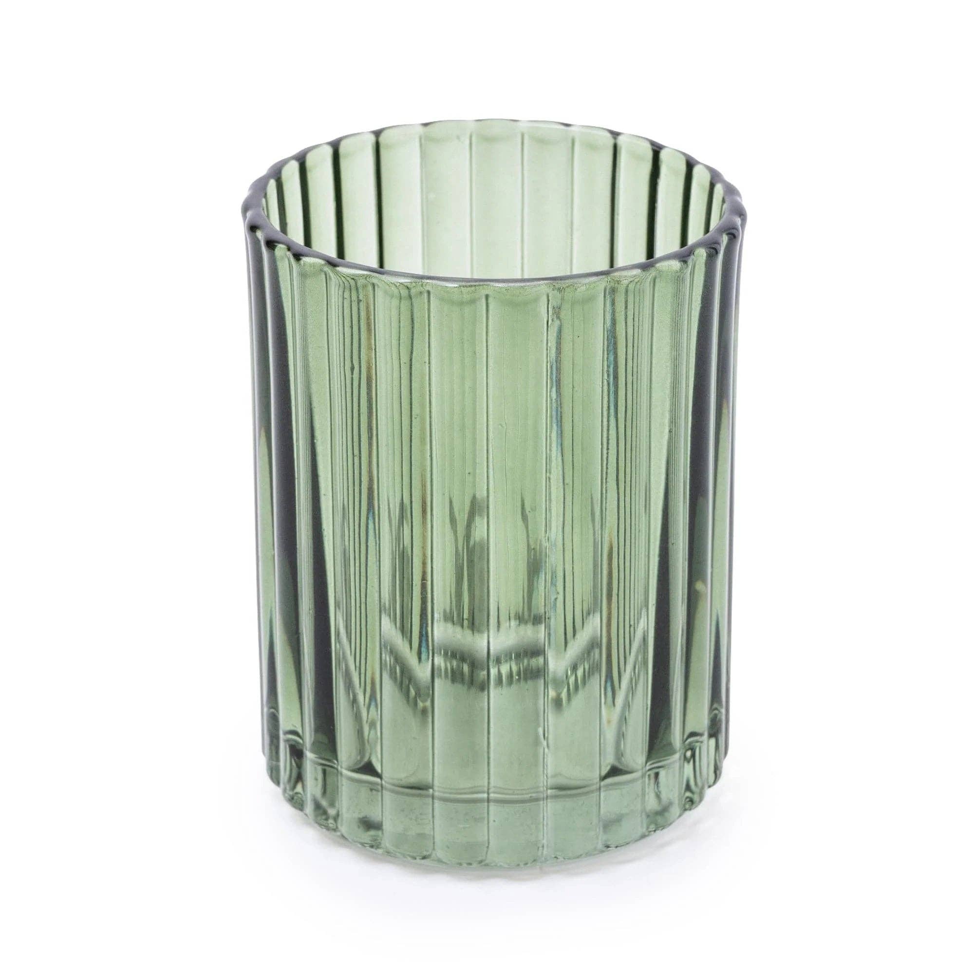 Candlelight Products Ltd – wholesale Drinking glass/cup – Green Glass Bathroom Tumbler 10cm 6PK1