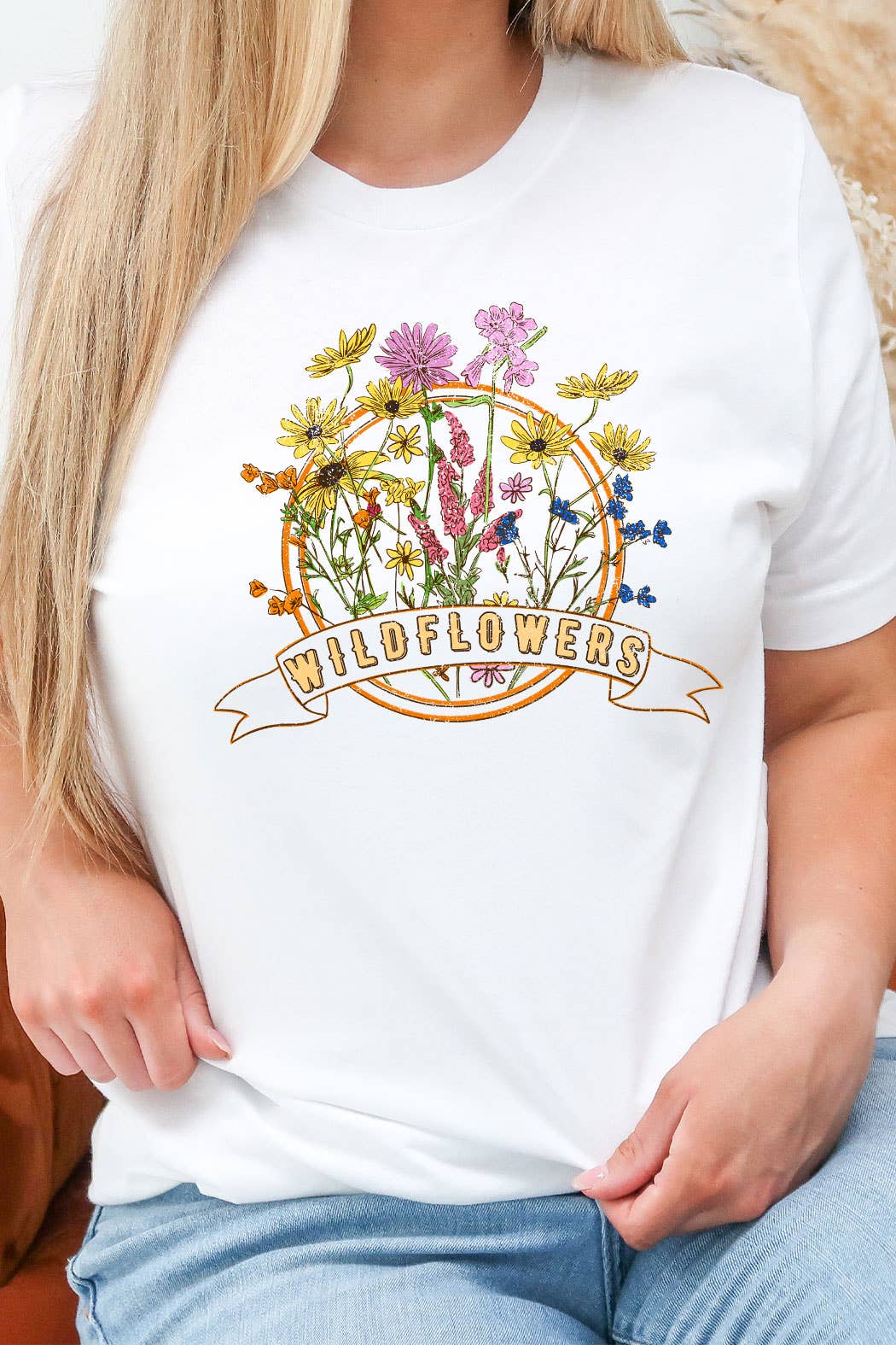 Select Apparel - Wholesale Screen Printed T-Shirt - Women's - Wildflowers Floral Graphic Tee2