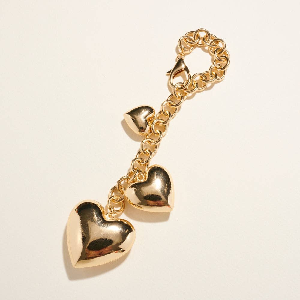 Designature New York - Wholesale Keychain Bracelet - 7 Inch Puffy Heart Bracelet Keychain Bag Charm1