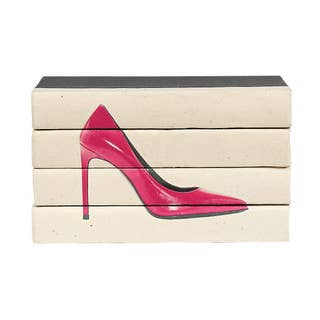 Pink Patent Hot Heels with Off-White Cover for wholesale by E. Lawrence, Ltd.