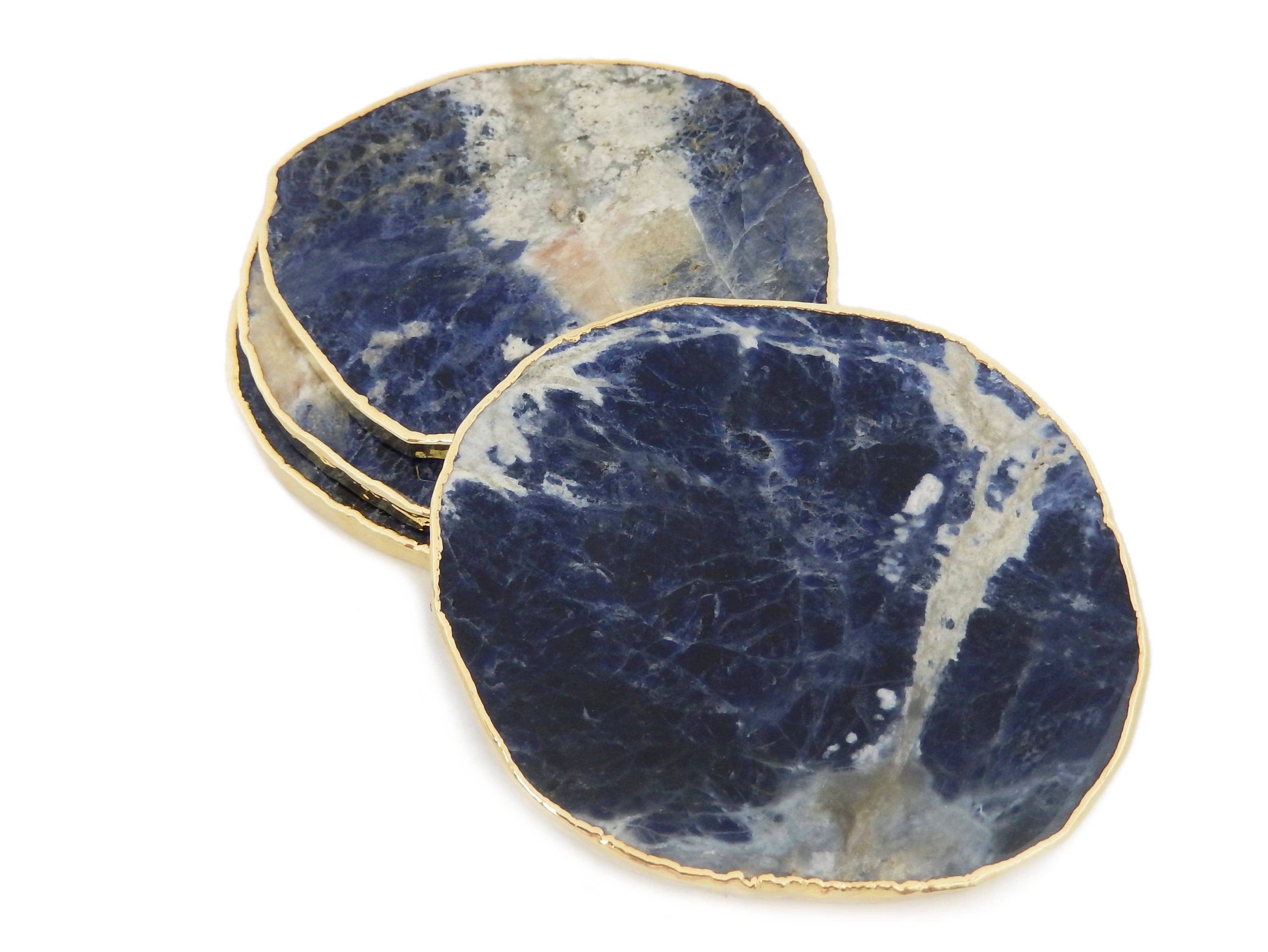 Rock Paradise - Wholesale Coasters - Crystal Stone Coasters Silver/Gold Plated Set of 40