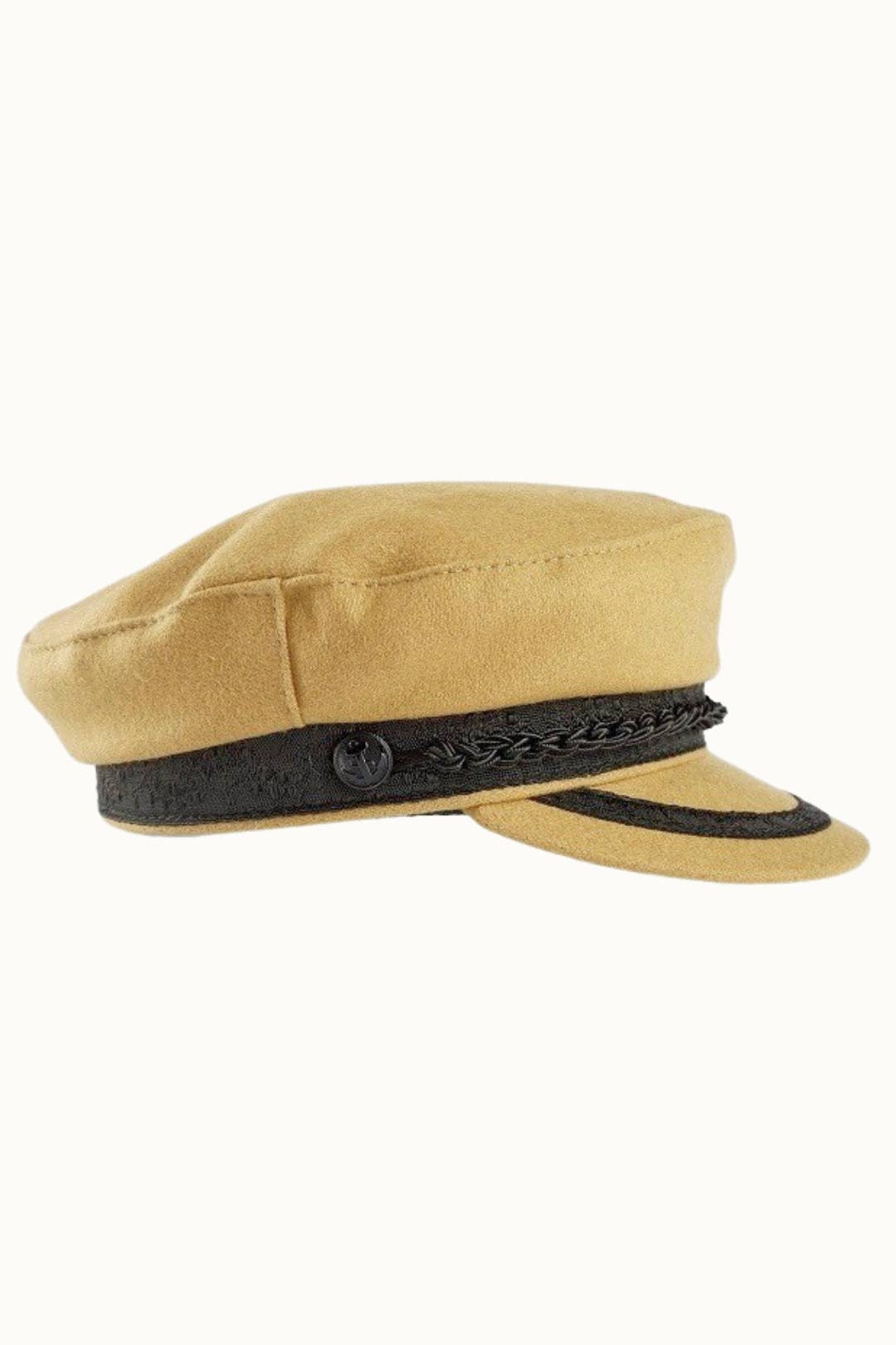 Olive & Pique - Vente Casquette gavroche – unisexe - Chapeau de marin grec en feutre de laine avec garniture en ruban6