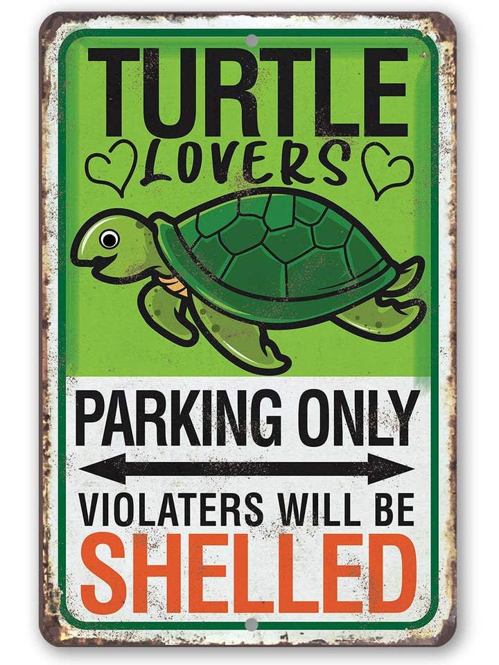 Turtle Parking - Metal Sign for wholesale by Lone Star Art Metal Signs