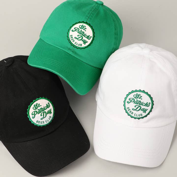 Fashion City - Wholesale Baseball cap – Unisex - St. Patrick's Day Beer Club Embroidery Patch Cap13