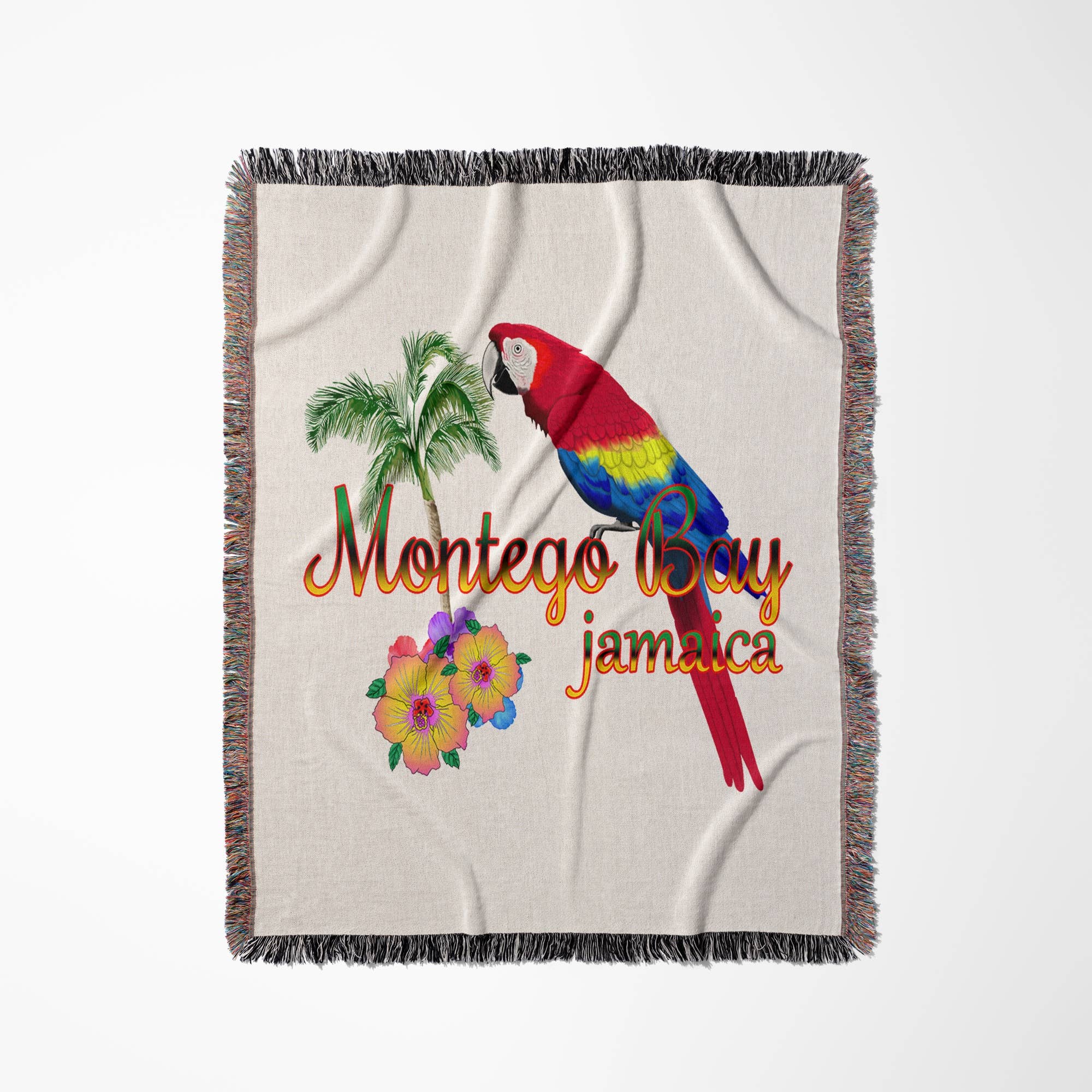 3dRose - Wholesale Throw Blanket - 3dRose, Island souvenir in Jamaican colors for Montego Bay, Jamaica., Blanket0