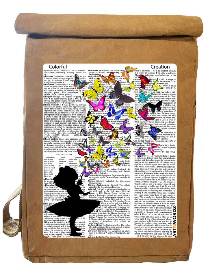 VLIEGENRUGZAK MET VLINDERS voor wholesale door ARTNWORDZ LLC