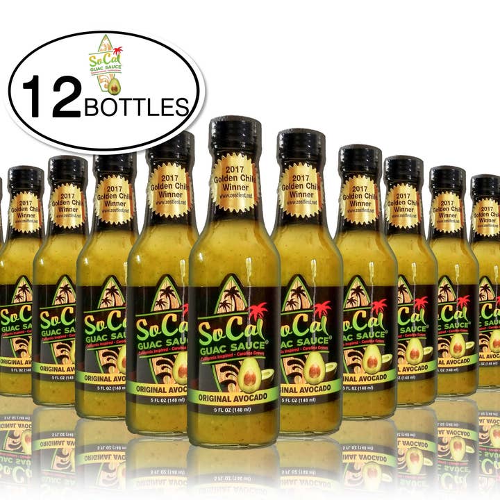Case - 12 bottles Original Avocado SoCal Guac Sauce for wholesale by SoCal Hot Sauce