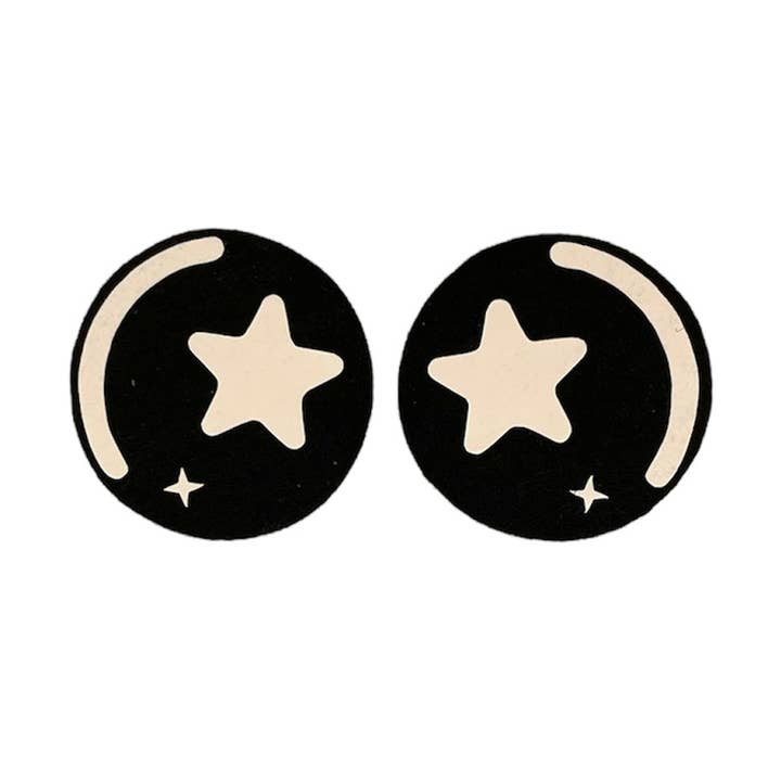 Yeux en feutre White Star 25 mm pour la vente par OrozcoCraftCo