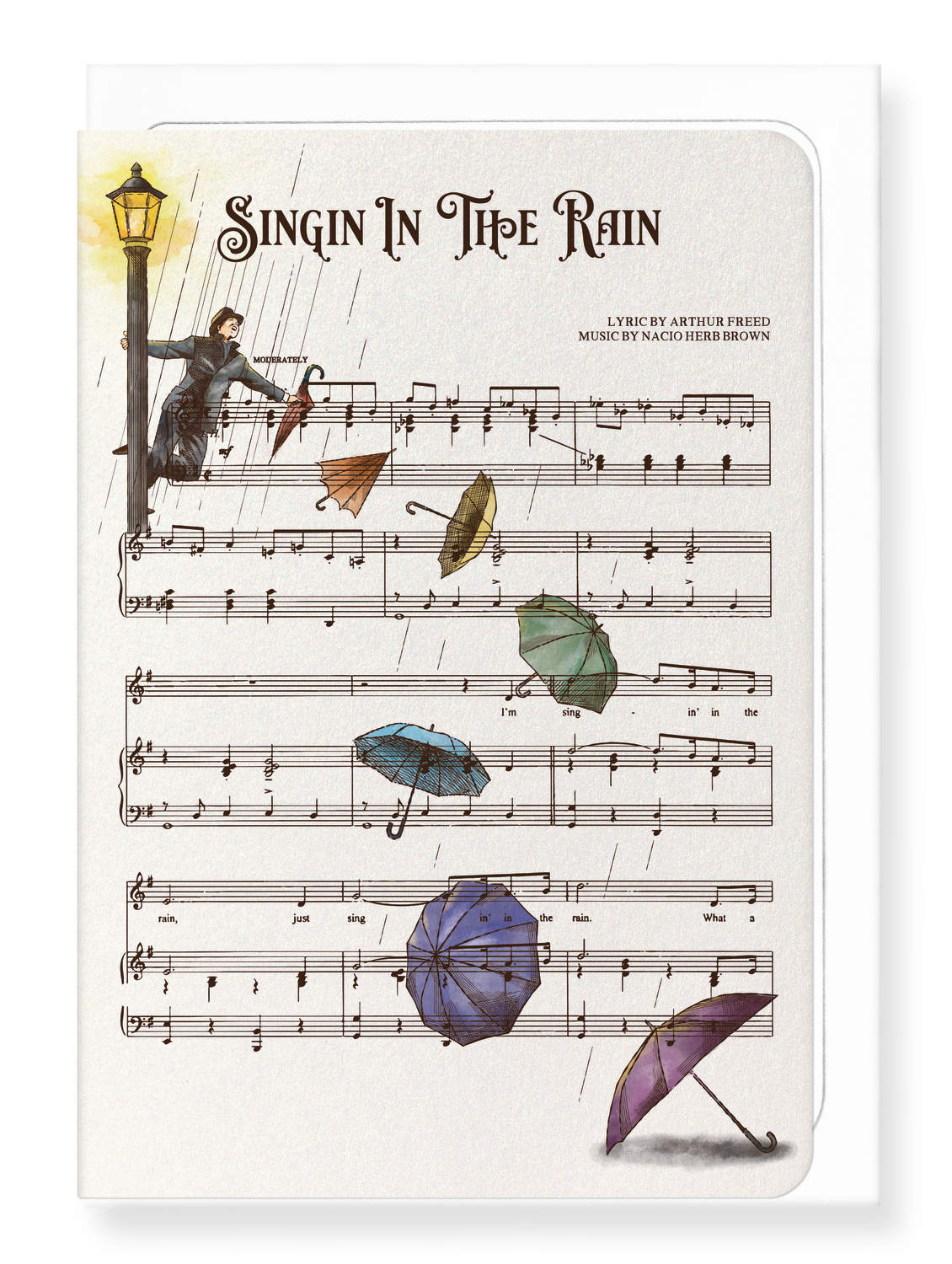 Ezen Trade – wholesale Everyday greeting card – SINGIN’ IN THE RAIN: Victorian Greeting Card0