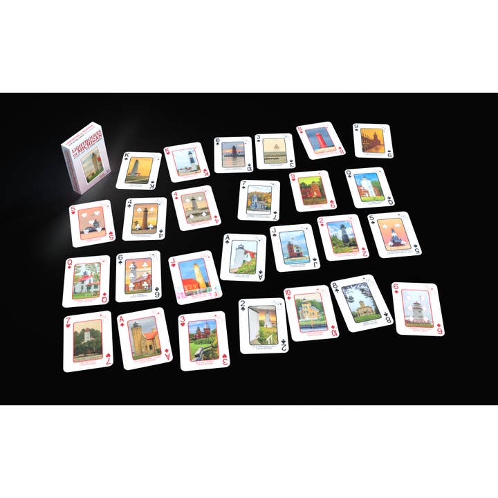 Phil Stagg Photography - Wholesale Playing Cards - LIGHTHOUSES OF MICHIGAN - Playing Cards - Euchre Friendly1