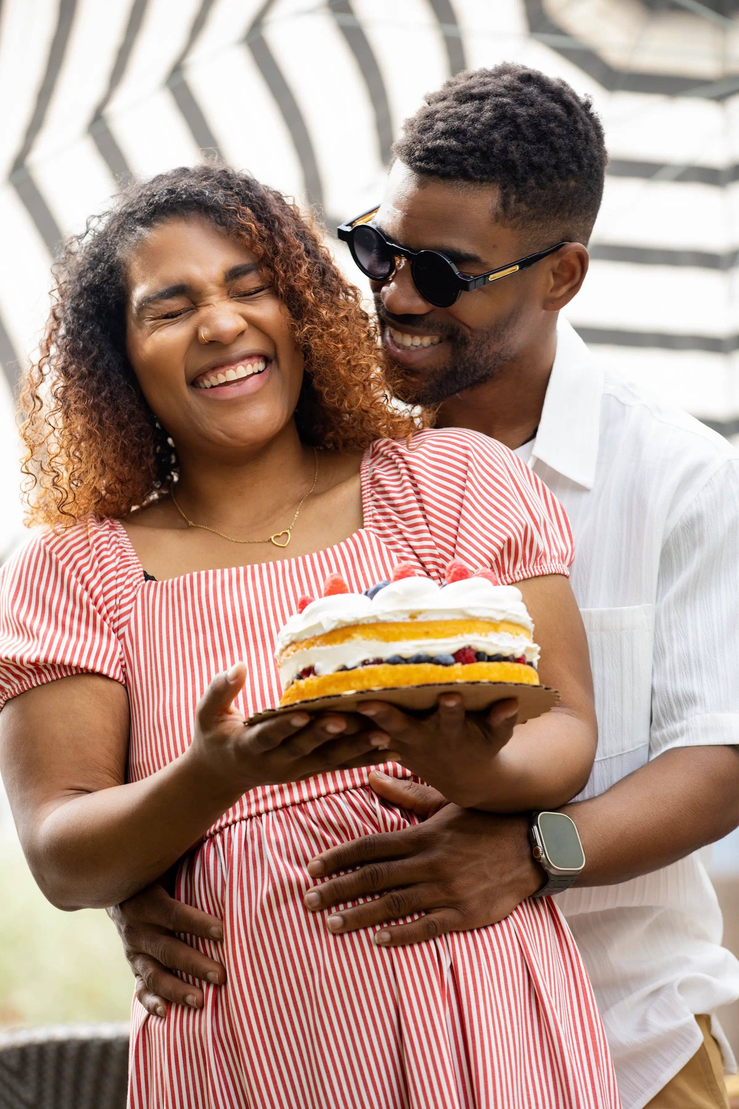 Monica + Andy - Vente Robe – enfant - Robe de fête organique pour adulte_Rayures rouges3