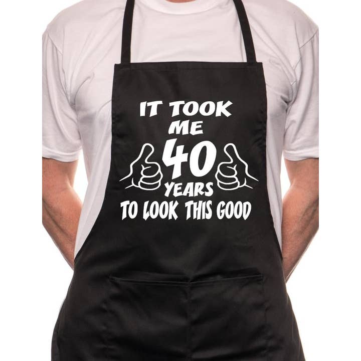 Print4U - Vente Tabliers - Tablier amusant pour barbecue pour 40e anniversaire, il a fallu 40 ans