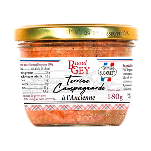 Ouderwetse plattelandsterrine 180 g - Raoul Grey - 5514 voor wholesale door Maison RGEY