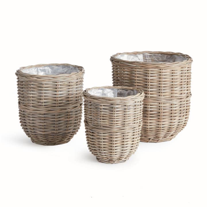 Pots à plantes en osier Kubu Arlette pour la vente par Napa Home & Garden