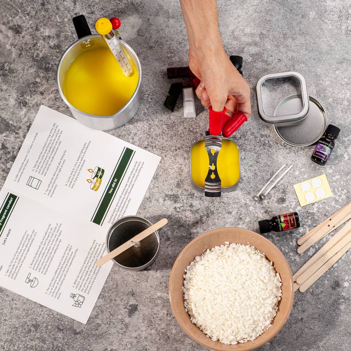 Lelaffet – wholesale DIY craft kit – Candle Making Kit Beginners Soy Candle Making Kit Includes5