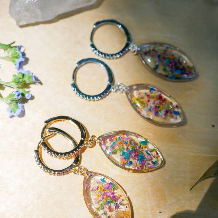 Remedy Designs - Wholesale Huggie Earrings - Rainbow Cubic Zirconia Huggie Hoops4