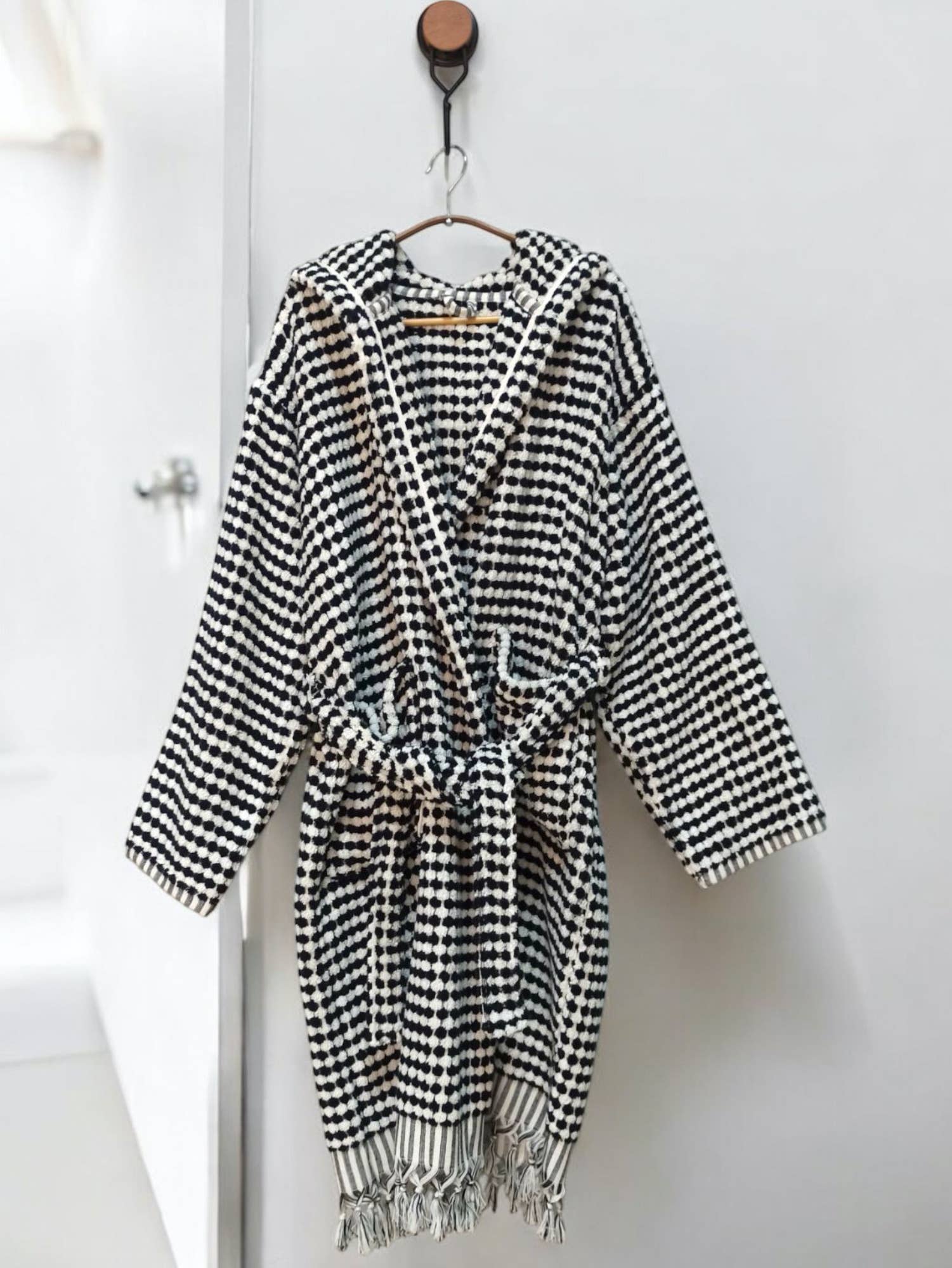 Kikoya - Wholesale Robe - Women's - Pom Pom Bathrobe Handloom Turkish Cotton Resort Heavy Luxury7