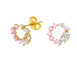 ARTE NOVA - Vendita all'ingrosso Orecchini ear cuff/ear wrap - Orecchini in argento con zirconi colorati a cerchio0