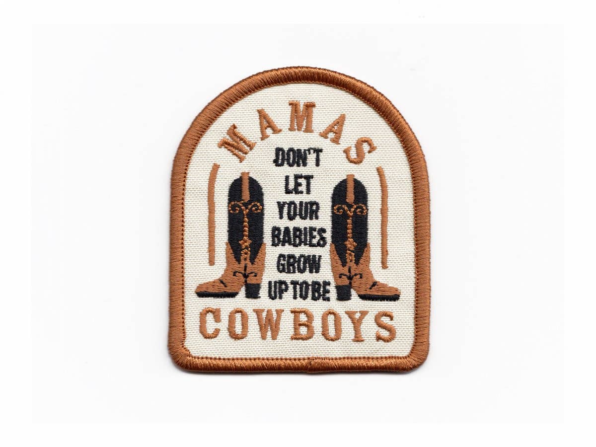 NW Corner Goods - Vendita all'ingrosso Toppe - Mamme, non lasciare che i tuoi bambini crescano fino a diventare cowboy Patch
