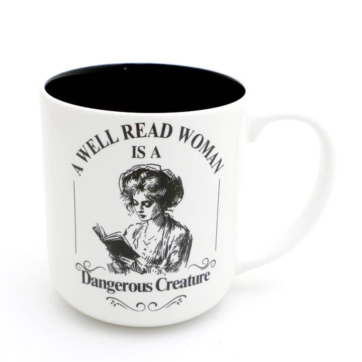 Lenny Mud - Wholesale Coffee Mug - Well Read Woman, She is Fond of Books mug, Gift for reader