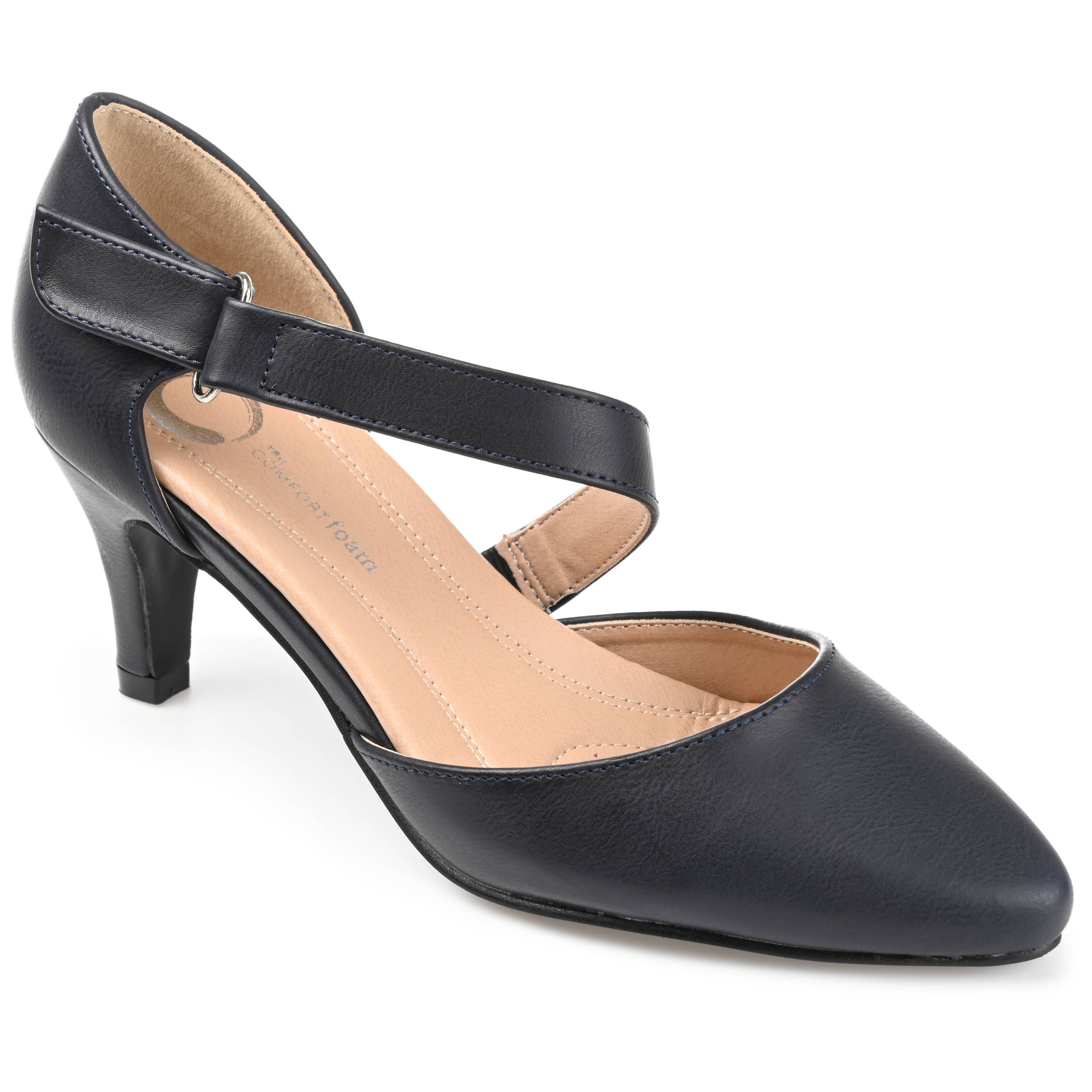 Journee - Wholesale Low Heels - Women's - Tillis D'Orsay Pump Heels In Faux Leather2
