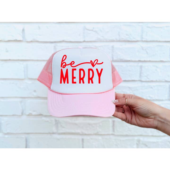 Gia Gifts Boutique - Wholesale Trucker Hat - Women's - Be Merry Trucker Hat Christmas