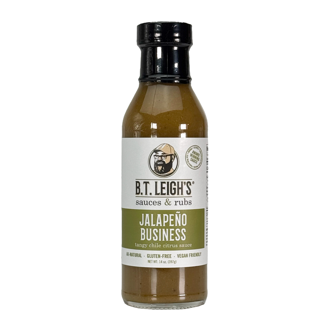 B.T. Leigh's Sauces & Rubs - Wholesale Hot Sauce - Jalapeño Business - Mango Chile Citrus Sauce - 14 oz Bottle4