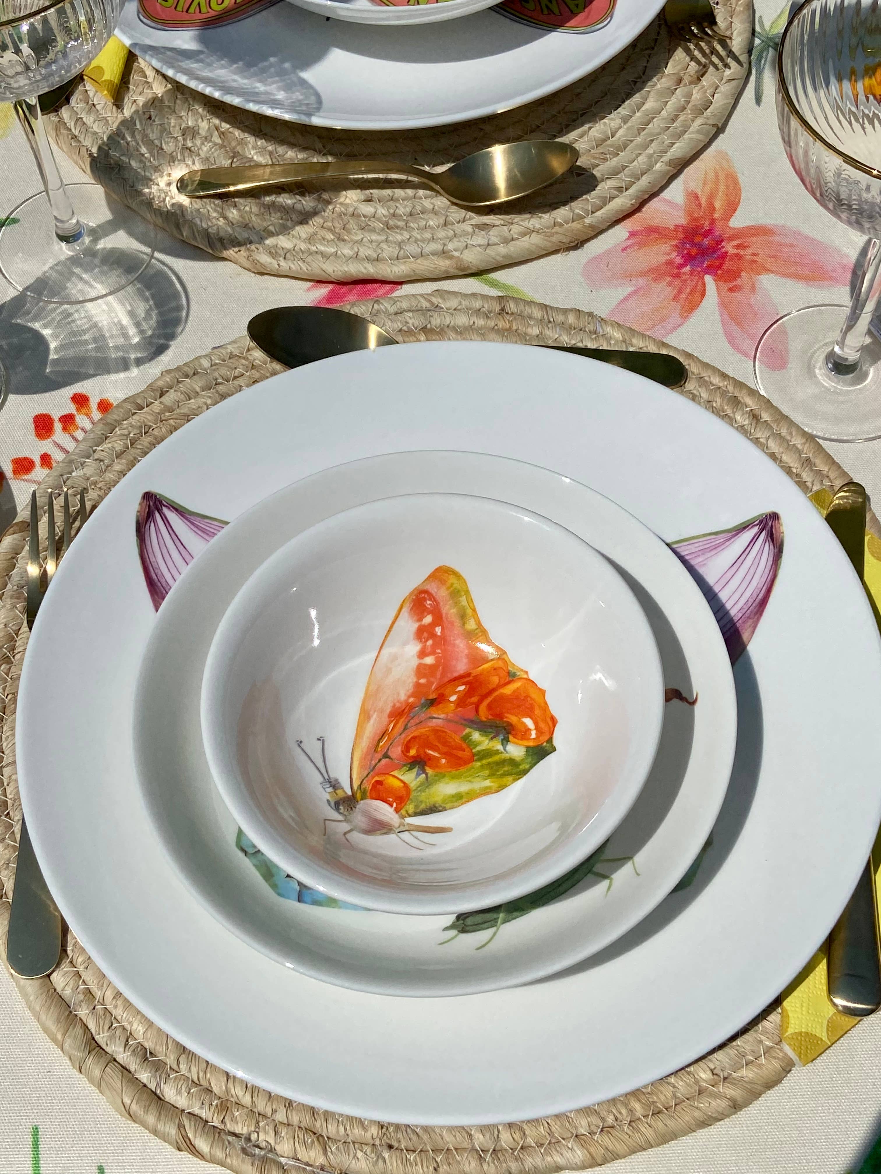 Bordy's – wholesale Salladstallrik – La dolce vita di una farfalla- Insalatiere Piccole15