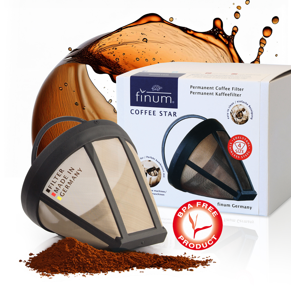 finum - Wholesale Coffee Filter - COFFEE STAR No. 4, Permanent Filter0