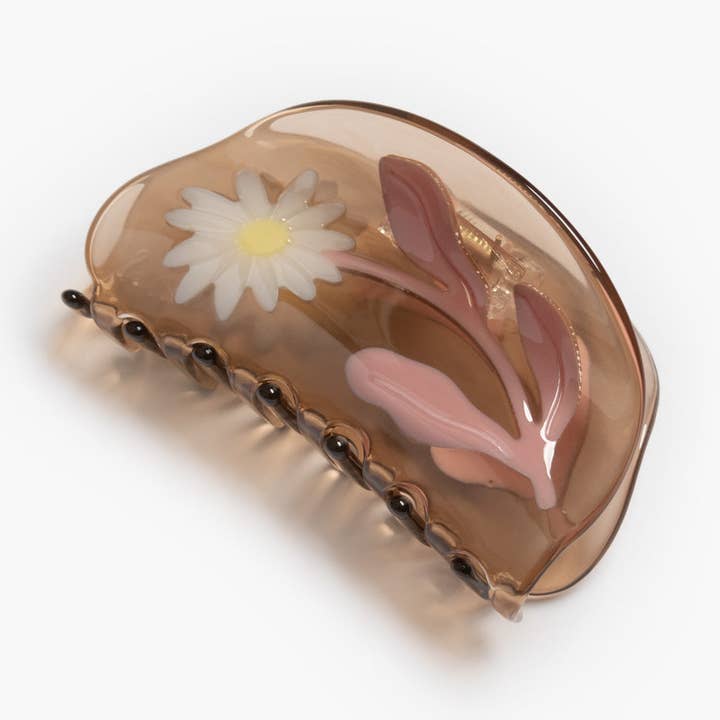 Marguerite Daisy Flower Vintage Style Women's Hair Claw for wholesale by WINONA IRENE
