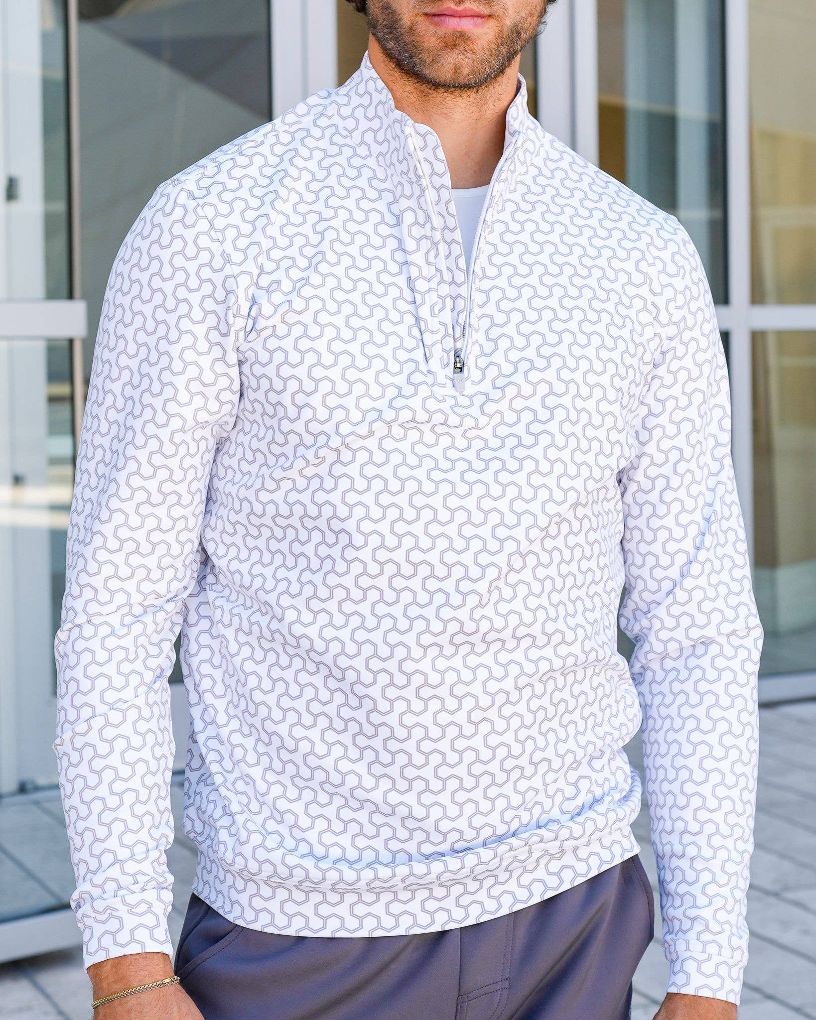 USA Palm - Wholesale Sweatshirt - Unisex - Cloud 1/4 Zip127