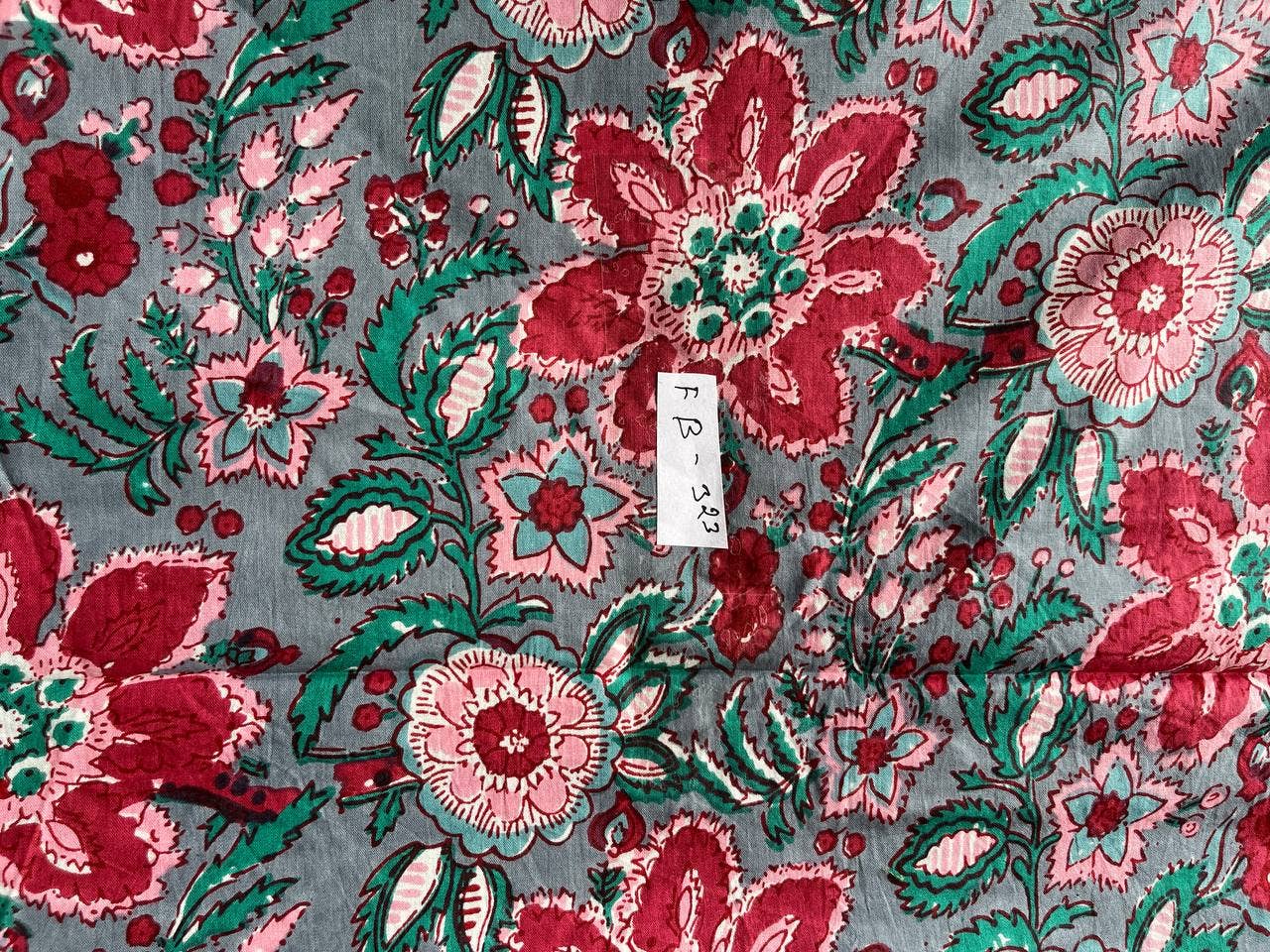 Bhawana Handicrafts - Wholesale Fabric - Design Indian Block Print Fabric In Floral Printed Handmade 4