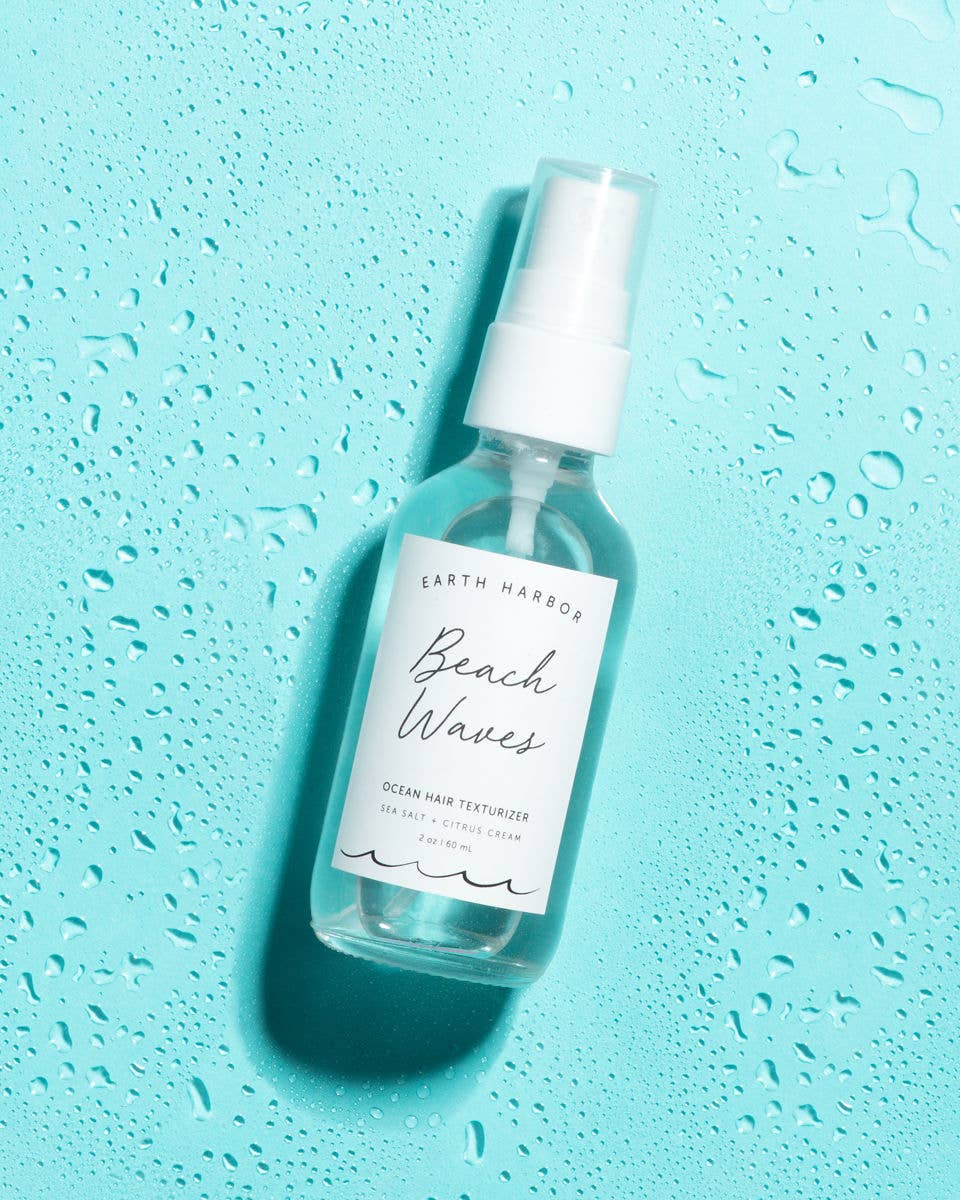 Earth Harbor Naturals - Wholesale Hair Texture Balm/Paste/Pomade - BEACH WAVES Ocean Hair Texturizer: Sea Salt + Mango Cream3