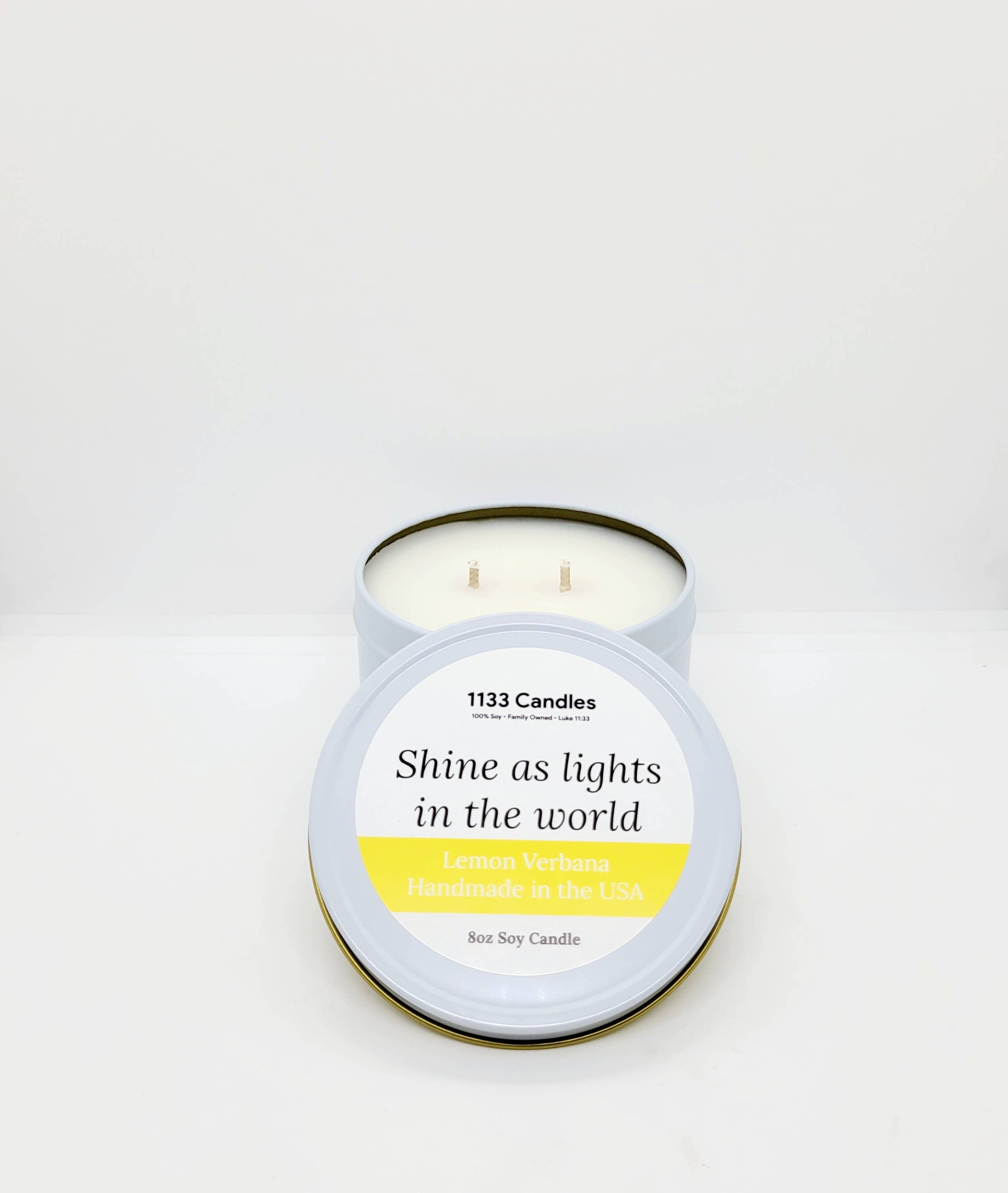 1133 Candles - Wholesale Travel Candles - 8oz Candle Lemon Soy Candle | Summer Fragrance2